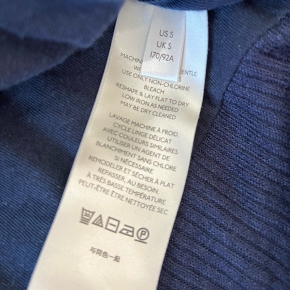 Free People We the Free dark blue stretchy balloon long sleeve top size small - Picture 10 of 11